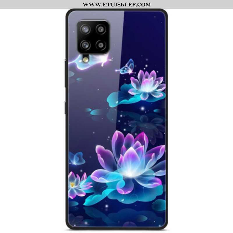 Etui do Samsung Galaxy A42 5G Lilie Wodne Ze Szkła Hartowanego